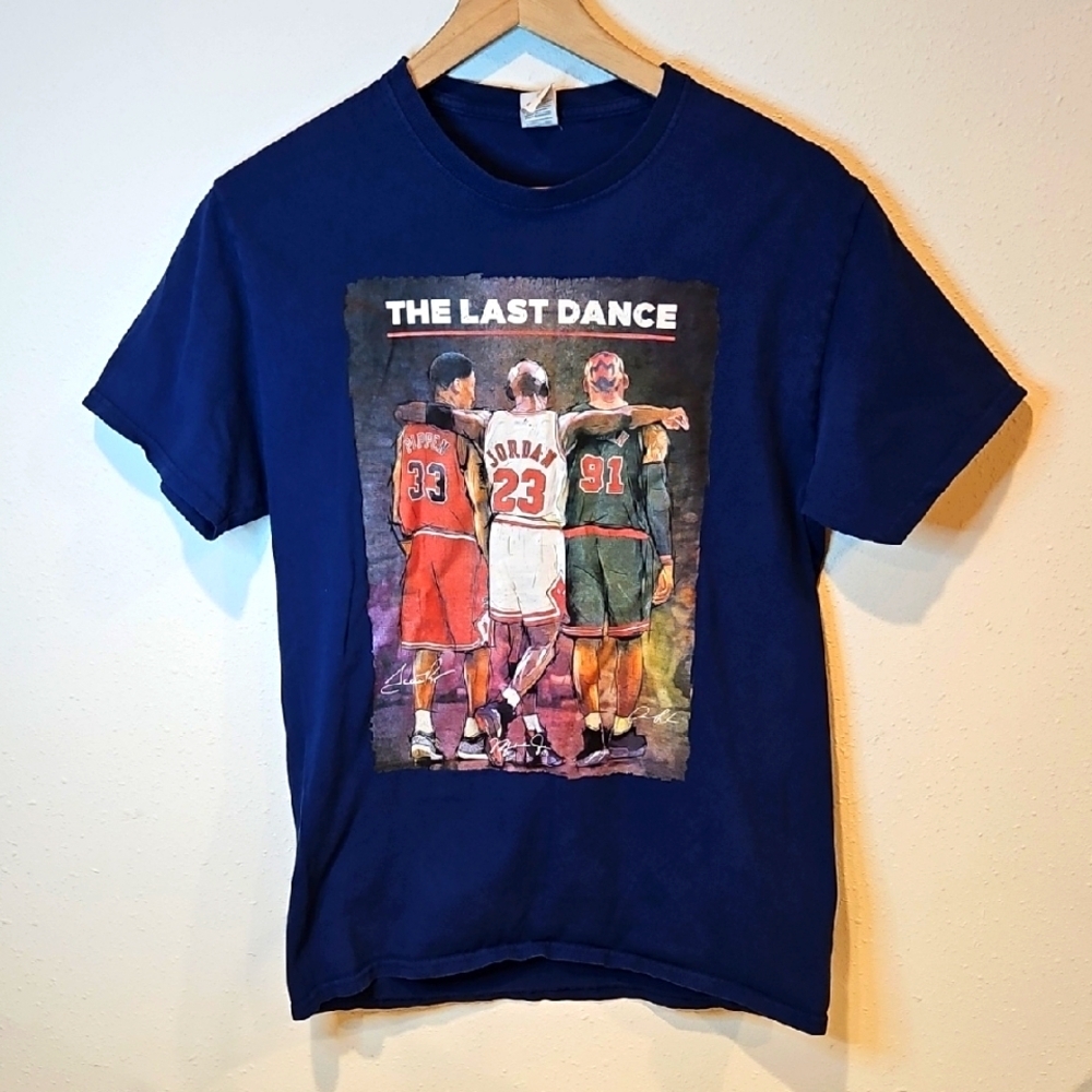Chicago Bulls 'The Last Dance' Graphic T-Shirt Fruit Of The Loom Sz. M Vintage